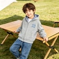 thumbnail image 7 of akafmk Boys Zip Up Hoodie Sweatshirt Long Sleeve Casual Jacket with Checkered Hood Lining and Front Pocket School Outerwear Fall Clothes, Size 4-5 Years, 7 of 7