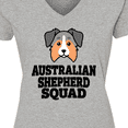 thumbnail image 4 of Inktastic Dog Australian Shepherd Squad Women's V-Neck T-Shirt, 4 of 5