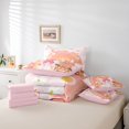 thumbnail image 5 of Erosebridal Letter X Bedding King Size,White Flower Daisy Comforter Sets with Sheets,Multicolor Rainbow Bow Bedding Sets King Size For Girls,Breathable Room Decoration Reversible,7pcs, 5 of 7