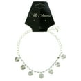 thumbnail image 2 of Mi Amore Ankle Bracelet With Heart Shaped Charms And Rhinestone Accents Silver-Tone, 2 of 2