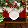 thumbnail image 3 of LHWEN Red Christmas Placemats 32x21 cm Seasonal Snowflakes Holiday Washable Table Mats Polyester Linen Wrinkle-Proof Dining Table Colorful Winter Decor Perfect for Daily Use Parties and Receptions, 3 of 3