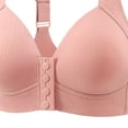 thumbnail image 4 of CFLVAEK Womens Front Closure Bras Wireless Full Coverage Everyday Bra Comfortable Wide Adjustable Straps Push Up Bralettes Pink 42, 4 of 5
