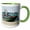 Green/White, variant on 3drose, Large Cargo Ship, 11oz Two-tone Blue Mug