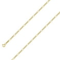 thumbnail image 1 of 10k Solid Yellow Gold Hollow Figaro Chain Necklace for Men and Women 2.3 mm - Size 8 Inches, 1 of 2