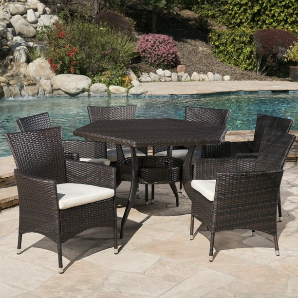 Hexagon Patio Table With 6 Chairs - Patio Furniture