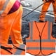 thumbnail image 4 of Chaleco deportivo de seguridad de alta visibilidad transpirable con malla reflectante de seguridad nocturna naranja, 4 of 13