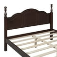 thumbnail image 2 of Noble House Full Size Wood Platform Bed Frame,Retro Style Platform Bed with Wooden Slat Support,Dark Walnut, 2 of 7
