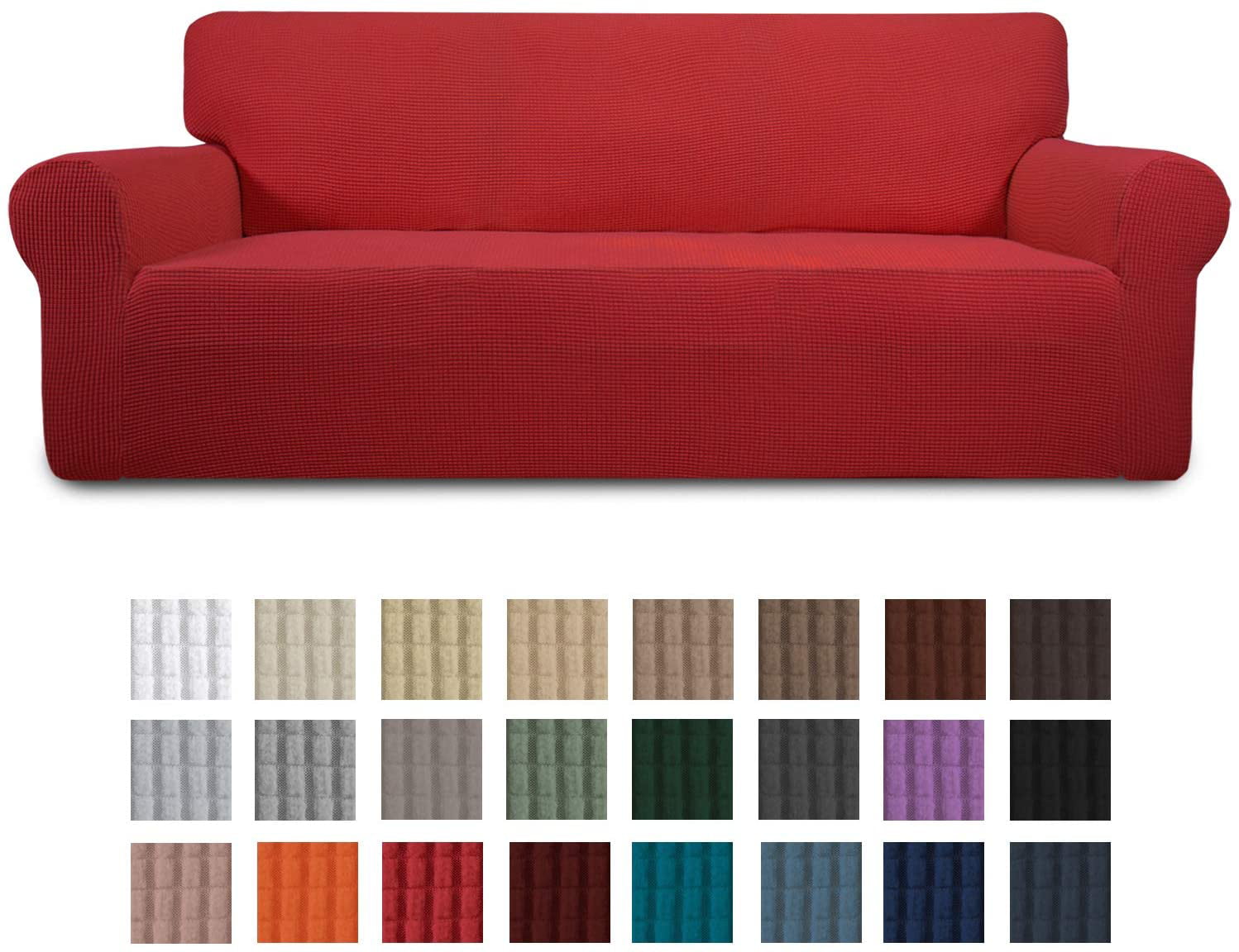 keten Groenteboer Baan Easy-Going Stretch Oversized Sofa Slipcover 1-Piece Couch Sofa Cover  Furniture Protector Soft with Elastic Bottom for Kids, Spandex Jacquard  Fabric Small Checks(X Large,Christmas Red) - Walmart.com