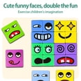 thumbnail image 3 of Juego de cubos de cambio de rostro Expresiones de madera Rompecabezas de bloques a juego Juego de construcci贸n Juguetes de entrenamiento educativo l贸gico para ni帽os de 3 4 5 6 7 8+ Regalo de cumplea帽, 3 of 6