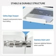 thumbnail image 4 of GIANNA Adjustable Overbed Table with Wheels, Mobile Rolling Laptop Desk, Tilting Bedside Table for Laptop, Bed, Sofa, and Office Use, White, 4 of 7