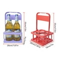 thumbnail image 5 of QHUDLV Foldable Plastic Beverage Carrier,4 Holes Reusable Drink Holder with Handle,Drink Carrier for Delivery,Portable Glass Drink Beer Can Holder for Party bbq Bar Home Ktv Cafe Picnic, 5 of 9