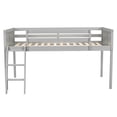 thumbnail image 4 of Gray Twin Wood Low Loft Bed With Adjustable Option. Frame. No Box Spring. Simple Assembly Size Bed, Gray. Build Solid + . Placement Flexible. Safe And Dependable. Easy To Assemble. 41.7''w X 76''l., 4 of 6