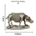 thumbnail image 3 of Halloween Decorations Halloween Hippo Skeleton Spooky Skeleton,Resin Animal Skeletons Bones with Posable Joints,Creepy Animal Bones for Halloween Indoor Outdoor Decor Props, 3 of 8