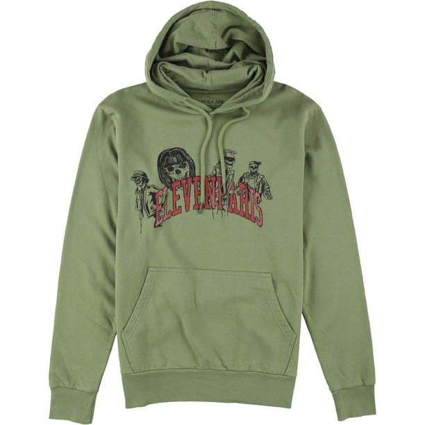 Elevenparis Hombre Skeleton Hoodie Sudadera verde S