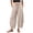 Beige_XYC, variant on QGJZVUNL Lace Trim Wide Leg Pants for Women High Waisted Palazzo Pants Drawstring Sweatpants with Pockets Size L