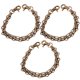 thumbnail image 2 of 3 piezas 26 cm Cadena de hierro de tres hileras Monedero Marco Monedero Bolsa de bloqueo Cadena de reemplazo Correas de hebilla de aleación de doble extremo Accesorios para bolsos de mujer (Bronce), 2 of 4