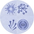thumbnail image 1 of Ahgly Company Machine Washable Indoor Round Transitional Lavender Blue Area Rugs, 8' Round, 1 of 7