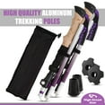 thumbnail image 4 of High Stream Gear Women's Foldable Hiking Poles, 2 Sticks for Trekking and Walking (Purple, 100-120cm)), 4 of 7