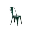 thumbnail image 5 of Set of 2 Dark Green Industrial Metal Dining Chairs 18 Inch Seat Height Stackable Indoor Outdoor, Lightweight Easy-Clean Surface, Easy Assembly, Durable Modern Design, 5 of 5