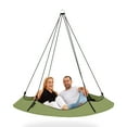 thumbnail image 3 of Hangout Pod, LLC Hangout Pod Free-Hanging Transportable Circular Family Hammock Bed, Sage Green, 3 of 5