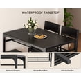 thumbnail image 6 of Aiho 4 Piece Dining Table Set for 4, Kitchen Table and Chairs with Bench, Space-Saving Dining Furniture for Small Spaces, Apartment, Breakfast Nook - Black, 6 of 9