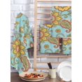 thumbnail image 2 of Turquoise Boho Floral Kitchen Dish Towels for Drying Dishes Set of 4, Vintage Abstract Art Ethnic Flowers Waffle Weave Microfiber Hand Tea Bathroom Towels Quick Dry & Absorbent Towel 15.7x23.6, 2 of 7