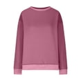thumbnail image 6 of Oversized Sweatshirt for Women Trendy Fleece Crewneck Casual Long Sleeve Loose Solid Soft Fall Pullover with Pockets, 6 of 7
