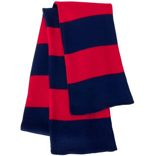 Deportista - Bufanda de punto de rugby, rojo marino Sportsman Bufandas