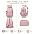 thumbnail image 4 of Student Backpack 17X11X5 Inch Beige Oxford Cloth Daypack for School Travel, Fits 15.6 Inch Laptops for Middle High School College Students, Back to School Casual Bookbag, 4 of 5