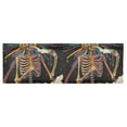 thumbnail image 6 of Yayeee Kitchen Valance Rod Pocket 54" x 18" Living Room Window Curtain, Colorful Skeleton Sun, 6 of 6