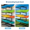 thumbnail image 2 of Kicctian Steel Kayak Storage Rack with Wheels, 200 lbs Capacity, 4-Tier Adjustable Heavy Duty Stand for Kayaks, Canoes, SUPs, Surfboards, 2 of 9
