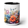 thumbnail image 3 of GCO Large Floral Coffee Mug 15oz Ceramic Tea Cup Gift For Mom, 3 of 4