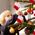 thumbnail image 3 of SUNSIOM Christmas Small Hanging Stockings Contrast Color Plush Home Party Christmas Tree Ornament, 3 of 6