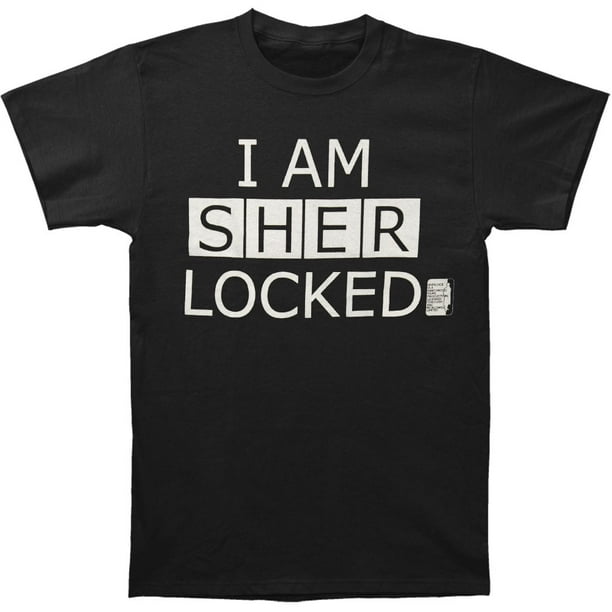 Sherlock Holmes Sherlock Men S I Am Sher Locked Slim Fit T Shirt Small Black Walmart Com Walmart Com