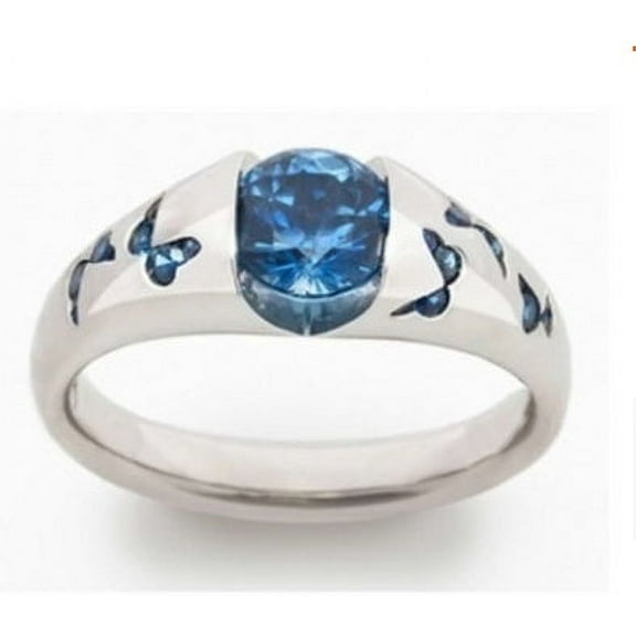 Womens Butterfly Ring with Sparkling Zircon Inlay Fashion Jewelry for Women and Men Alloy Fresh European American Ring