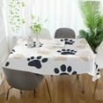 thumbnail image 3 of Yayeee Tablecloths 60" x 120" Rectangle Wrinkle Resistant Party Table Cover, Black Cat Paw, 3 of 8