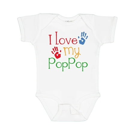 

Inktastic PopPop Grandkids Handprints Gift Baby Boy or Baby Girl Bodysuit