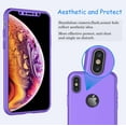 thumbnail image 2 of 2018 iPhone XS Max Case, Screen Protector For iPhone XS Max, Njjex Ultra Thin Hard Slim Sturdy Case Full Protective With Tempered Glass Screen Protector Case Cover For iPhone XS Max 2018 -Purple, 2 of 4