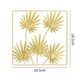 thumbnail image 2 of Golden Leaf Wrought Iron Wall Hanging Decor for Living Room Dining Room Elegant Metal Ornament Rustic Home Accent Vintage Style Decoration Modern Interior Design, 2 of 3