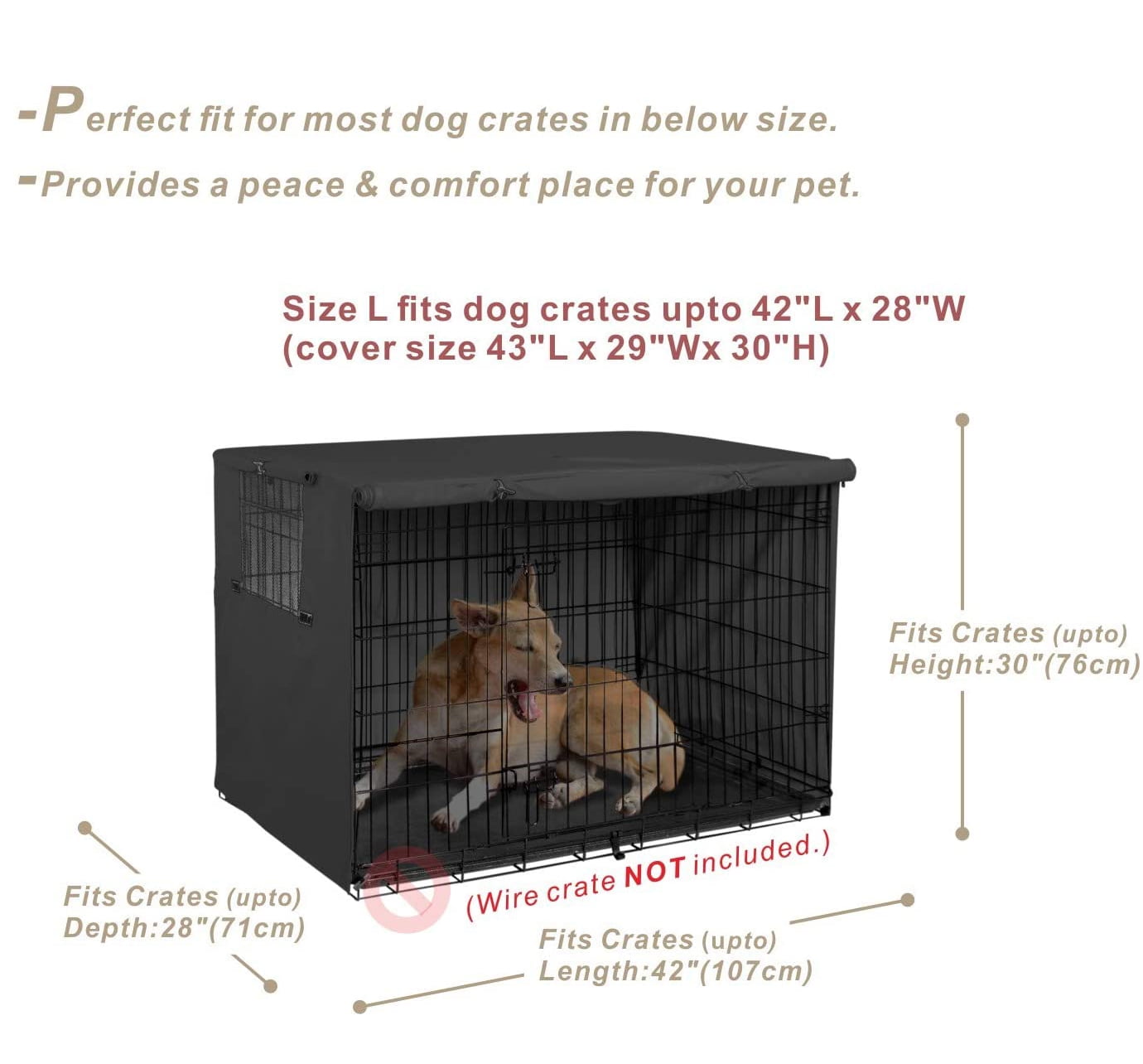 Dog Crate Cover 30 Pet Dog Cage Covers Indoor/Outdoor Kennel Cover