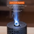 thumbnail image 4 of Essential Oil Diffuser 300ml Flame Aromatherapy Humidifier 7 Colors Lights Auto Shut Off Aroma Diffuser with Remote Control for Home Bedroom (Flame Style-D), 4 of 8