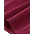 thumbnail image 5 of INSPIRE CHIC Cap Sleeve Dressy Top for Women's Boat Neck Office Work Belted Peplum Tops XL Burgundy, 5 of 6