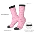 thumbnail image 4 of Rateoe Pink Bows for Women Casual Calf Socks - Cute Crew Socks - Thin Soft Above Ankle Socks Size 5-11, 4 of 6