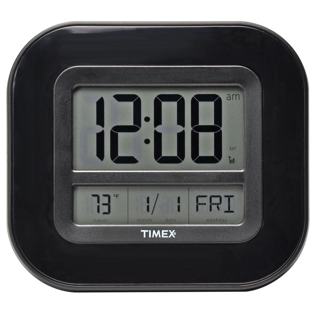 Timex Atomic Clock 9 Digital Display Indoor Temperature Clock