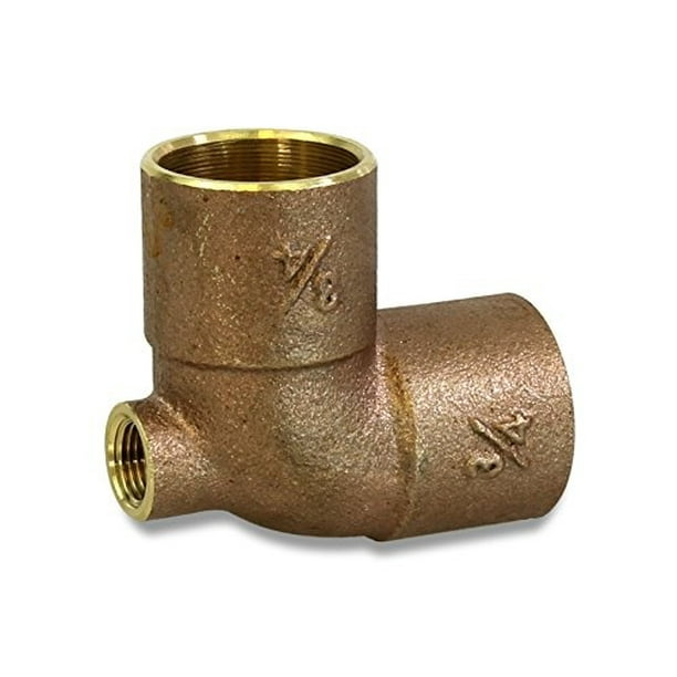 1 8 X 3 4 everflow supplies cfct3418 cast brass baseboard tee fitting with solder