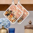 Country Bow Dog Kitchen Potholder Heat-proof Pot Holders Autumn ...