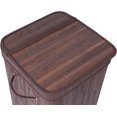 BirdRock Home Bamboo Square Laundry Hamper with Lid and Cloth Liner ...