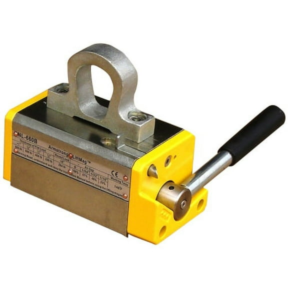 Armstrong Lifting Magnet NL-660B(2) Magnetic Lifter, 660 lb Max. Lift Capacity (1980 lbs Break Away Force), Limited Lifetime Warranty