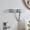 Gray, variant on Wall Mounted Shaving Tool Rack with Adhesive Strip, Waterproof Bathroom Storage Box for Razors and Brushes, Space Saving Transparent Organizer for Shower and Vanity