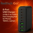 thumbnail image 3 of RediTech Go™ 500W GaN⁵ Charging Station, Eight-Port Desktop Charger for Laptop, Phone, and Tablet, PD 3.0 QC 3.0, 3 of 8